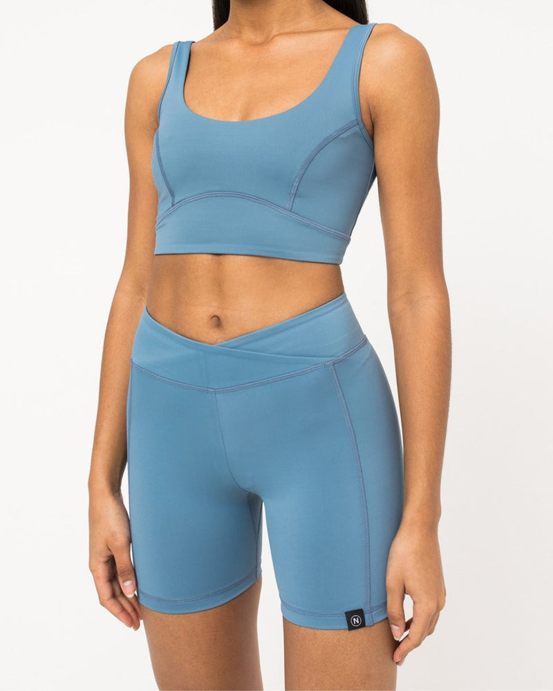 Blue Biker Shorts