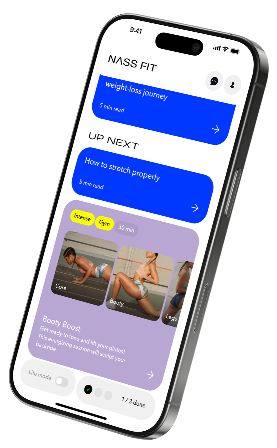 NASS FIT app screen